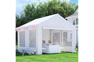 Devoko Tendone per Feste 3x4,Gazebo Esterno Resistente UV 50+,Gazebo da Giardino,Tendone da Esterno per Matrimoni, Feste, Raduni, Riunioni in Giardino,Bianco