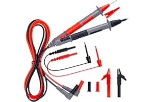 Messleitungen, Messleitungen für multimeter, Prüfsonden, Krokodilklemmen und Mini-Haken, KAIWEETS KET01 Multimeter Zubehör Set (8PCS)