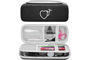 YINKE Funda Estuche para Estetoscopio 3M Littmann Classic III Fonendoscopio/Lightweight II S.E/Cardiology IV Fonendoscopio Diagnóstico Caja Cubrir(Black)