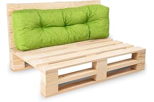 bananair - Palettenkissen Outdoor 120 x 40 cm Bequem - Robuster, UV-beständiger & Wasserabweisender Stoff - Ideal für Europaletten, Palettenmöbel, Palettensofa (Rückenkissen, 120 x 40 cm, ​​Grün)