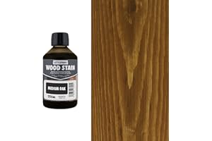 Littlefair's Wood Stain Water-Based - (Medium Oak) – Non-Toxic, Eco-Friendly & Quick Drying - Easy-to-Apply, Concentrated Formula for All Wood Types – 250ml - Bottle Design or Outer Cover May Vary