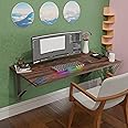 Compal Folding Wall Mounted Study Table, Office & Laptop Table - Space-Saving Floating Desk (23.5x31.5 Inches, Brown)