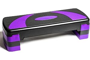 ‎PRISP PRISP Höhenverstellbarer Stepper mit 3 Stufen (10/15/20 cm), 78 x 28 cm Steppbrett für Aerobic und Fitness-Workouts, kompaktes Trainingsgerät für Zuhause, Step Brett