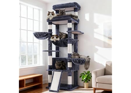Hey-brother Katträd, 182 cm högt klösträd för stora katter, klösträd med flera våningar, med 2 stora - Amazon Deal & Rabatt