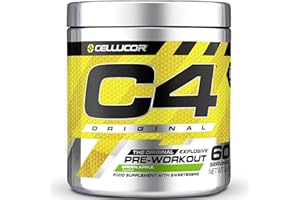 CELLUCOR C4 Original - Suplemento en polvo para preentrenamiento - Manzana verde | Bebida energética para antes de entrenar | 150 mg de cafeína + beta alanina + monohidrato de creatina | 60 raciones