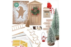 WICHTELFREUND Wichteltür Set - Zauberhafte Wichteltür Komplettset inkl. DIY- Baustelle Miniatur Wichtel Zubehör, Weihnachtsdekoration, Kinderzimmer Dekoration für Weihnachten, DIY Geschenk für Kinder