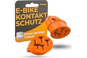 WHEELOO Osłona stykowa do roweru elektrycznego Bosch I zestaw 2 szt. I pomarańczowy I akcesoria do akumulatora elektrycznego I kabel do ładowania Pin ochrona przed deszczem, brudem i brudem
