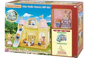 Sylvanian Families 5670 Baby Schloßkindergarten zestaw prezentowy, figurka zwierzęca, słodki zestaw zabawek dla dzieci od 3 lat, kompletny świat zabawy