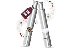 PROFI COOK ProfiCook PC-PSM 1160 - Set macinapepe e sale composto da 2 macinini, cilindro in acciaio inox di alta qualità, cassa in acciaio inox