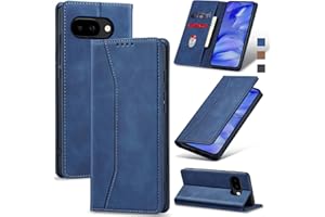 Jasonyu Coque pour Google Pixel 9A,Housse Etui en Cuir PU Portefeuille [Antichoc] [Magnétique] [Porte Cartes] [Stand Fonction] Flip Coque (Bleu)