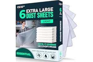 CAELUM STAR CS 6 Lot bache de protection peinture 3.6 x 2.7m, Bache Protection, Bache Transparente Exterieur, Bâche Protection, Bache Protection Peinture, Bache Jardin, Bâche Imperméable, bache protection sol.