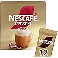 NESCAFÉ Cappuccino Instant Coffee 12 x 15.5g Sachets, 100% Responsibly Sourced Coffee (Pack of 1)