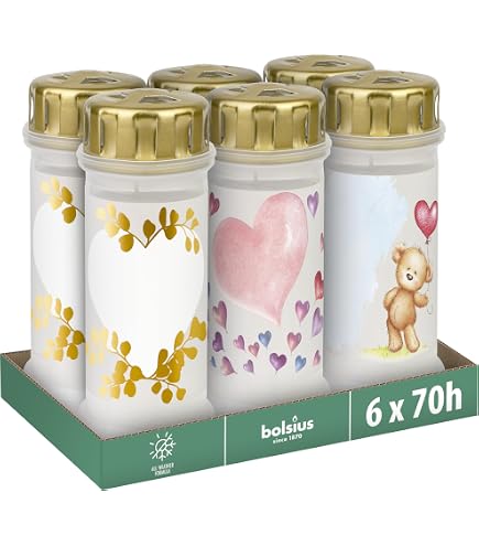 Horeca Candles - Bougies Funéraires avec Couvercle - Durée 7 Jours