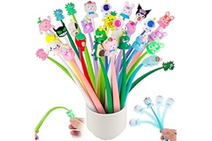 Runxin 30 Penne Gadget Compleanno Bambini, Regalo Festa Bambini, Divertenti, Cute Kawaii, Silicone Penna Dondolo, Ideali Regalini Fine Festa