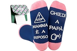 Moyel Regalo Mamma Natale Calzini Divertenti Donne 39-42 Regali per Mamma Compleanno Dai Figli e Figlia Idee Regalo Donna Compleanno Amica Regalo per Donna Festa Della Mamma Idee Regali