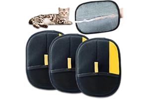 HBSFBH Double-Sided Pet Grooming Gloves, 3 PCS Reusable Pet Grooming Gloves, Doppia Faccia Animali Domestici Guanti statici, Pet Grooming Removal Static Gloves, per Cani e Gatti a Pelo Lungo e Corto