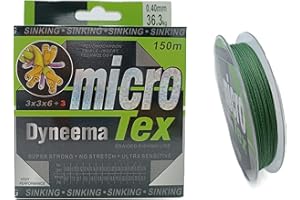 A&N Geflochtene Angelschnur Dyneema Micro Tex geflochten 150m 0,14-0,50mm Braided Fishing line