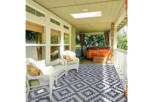 HGTRH Alfombra Exterior Terraza Impermeable Lavable, Alfombra PVC Polipropileno Exterior con Agujeros De FijacióN, Muy Resistente Alfombra Paja De Plastico Suelo Exterior Plipropileno Trenzado