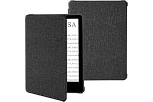 KBCASE Case for 6.8" Kindle Paperwhite (11th Generation-2021) and Kindle Paperwhite Signature Edition PU Leather Shell Cover with Auto Sleep/Wake for kindle Paperwhite 2021 E-Reader Case,Black