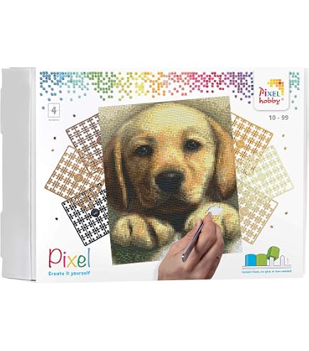 Kit Mosaïque Pixel Panda Pour Enfants - Environ 25x20 Cm, 4 Plaques De Base, Tesselles En Bioplastique, Sans Colle Ni Repassage