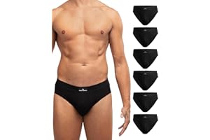 DANISH ENDURANCE Calzoncillos Slip de Algodón Hombre, Cintura Cómoda, Sin Etiquetas, 6 Pack