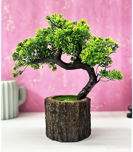 Buy FEJKA Outdoor Artificial Potted Bonsai Plant with Pot (Green), 1pc  Online at Low Prices in India - Amazon.in