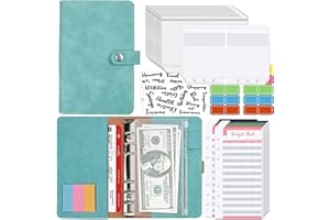‎TANGBOHU Budget Planner Budget Binder - TANGBOHU Geldumschläge Budget Planer Geldplaner, Sparbuch mit Folien Finanzbuch Ringbuch A6 Binder, Bugetplaner für Ausgaben Organizer Buch Notizbuch Cash Envelope