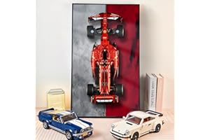 WETCEAOM Tableau d'affichage Mural pour Lego Technic Ferrari SF-24 F1, Cadre Mural pour Lego 42207 modèle, Taille : 75x45 cm（Il n'y a Pas de modèle）