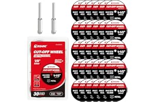 EZARC 38mm Trennscheiben Set - 32 Stück, Trennscheibe für Rotationswerkzeuge, Präzise Schnitte, für Metall, Aluminium, Stahl und mehr - Inklusive 2 Mandrels