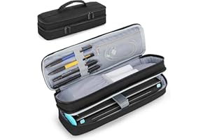 ‎YARWO Yarwo Tragbare Druckertasche Compatible with den meisten kabellosen Thermodruckern für Reisen, Fotos, Rechnungen, Verträge, Doppellagige mobile Druckertasche für Papiere und USB-Kabel, Schwarz