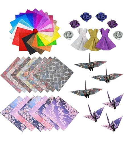 OSALADI 200blätter Glänzendes Origami-papier Quad Produktbild-Vorschau 6