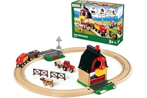 BRIO World Farm Railway Set for Children Age 3 Years Up - Compatible With Most BRIO Trains And Accessories