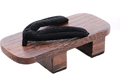 K-G-31 Schwarz Black Samt Geta Japan Holz Sandale Socken für Kimono Yukata mit Absatz