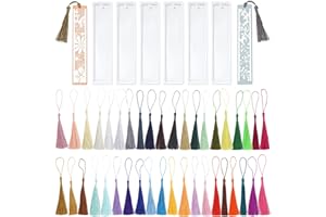 YMJD 46 pz, 6 Segnalibri in Resina Epossidica Stampo in Silicone, con 40 Nappe Colorate, Gioielli DIY