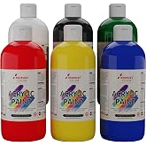 Red Rose Main Colors Acrylic Paint Set of 6 6x500 gr