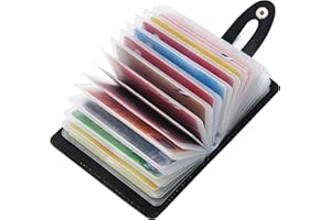 KELEKELE Genuine Leather Credit Card Holder for Men and Women, 20 Cards, black, Modern