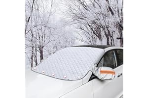 CaiTang Copri Parabrezza per Auto, 5 Magneti Copertura Parabrezza Auto, Protezione Parabrezza Protezione Solare, Copri Parabrezza per Auto Protezione Anti UV, Neve, Grandine (225x110cm)
