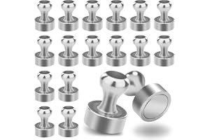 Poppstar 18x silverfärgade magneter (12x16mm, stark, vidhäftningsförmåga 3kg)