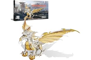 Piececool Puzzle 3D dla dorosłych, zestawy modelarskie, Glorystrom Dragon 3D, metalowe puzzle, wspaniała dekoracja domu, puzzle 3D, Boże Narodzenie, prezenty urodzinowe dla nastolatków i dorosłych