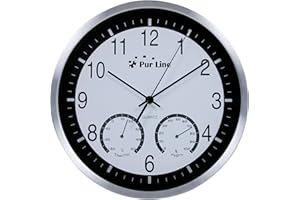 PUR LINE Estación meteorológica analógica de pared color blanco y negro WSA04 Purline
