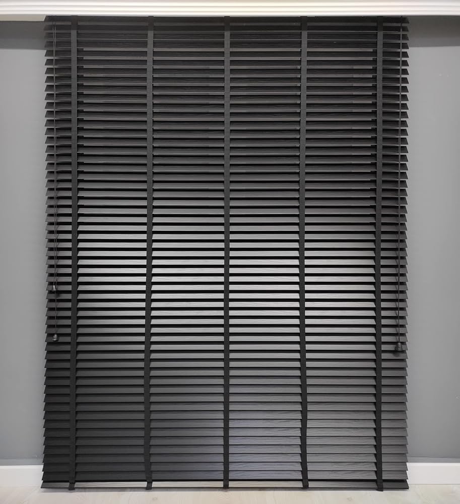 Peraper Ahşap Polywood - Siyah - 50mm - Kurdelalı (180x200)