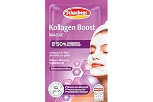 Schaebens Masque de collagène Boost - Soin intensif pour une peau plus lisse et plus jeune avec collagène, bakuchiol et huile de pépins de raisin pour les peaux exigeantes - 2 applications