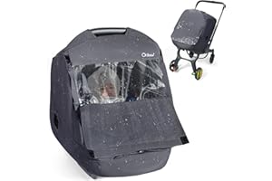 Orzbow Invernale Parapioggia Ovetto Universale, Sacco Ovetto Invernale con Porta Anteriore Trasparente con Cerniere, Resistente a Vento, Neve e Pioggia, Lavabile in Lavatrice, Grigio Scuro