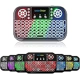 Teclado inalámbrico con panel táctil y compatible con 2,4 GHz. El teclado remoto portátil pequeño es compatible con Smart TV,