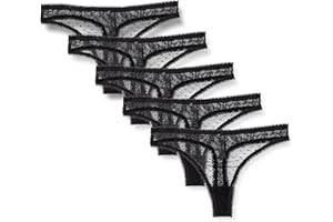 Iris & Lilly Damen Tanga-Unterwäsche Netz, 5er-Pack