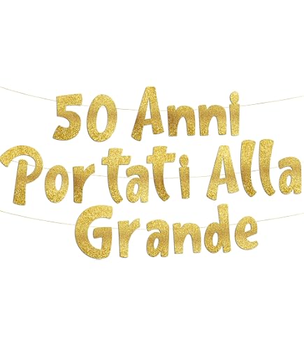 Seutgjie Banner Compleanno 50 Anni 1975-2025, Decorazione Compleanno, Sfondi Compleanno, Donna Uomo, Buon Compleanno, Oro Nero, 180 x 110 Cm