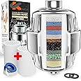 KINKA Shower Filter 15 Stages (Dual Cartridges) Vitamin Shower Filter for Hair Loss UAE, Shower Head Water Filter for Removing Chlorine & Heavy Metals, Softens Hard Water, Skin Rash