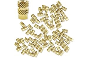 ACONDE Gewindeeinsatz, M3 100 Stück Einpressmutter, Messing Innengewinde Rändelmuttern, für 3D Drucker Teile, DIY