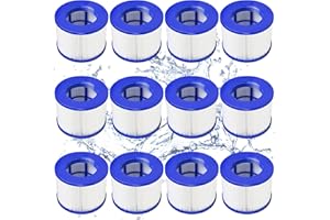 TTOKGZG Filtre Spa Infinite a Visser, Cartouche Filtrante pour Clever Spa, pour Cosy Spa Filtre, pour Filtre Spa Gonflable, Filtre 75 x 100 mm, Filtre Spa pour Lumix Vissable (12 pièces)