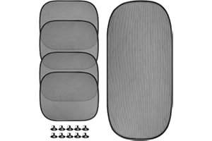 Parasol de Coche, LNSYSNS 5 Piezas Parasol Coche Infantil Lateral con 10 Ventosas, Universal para Sol para Coches Bebe, 45x36cm Parasol Coche, 100x50cm Parasol Coche Trasero